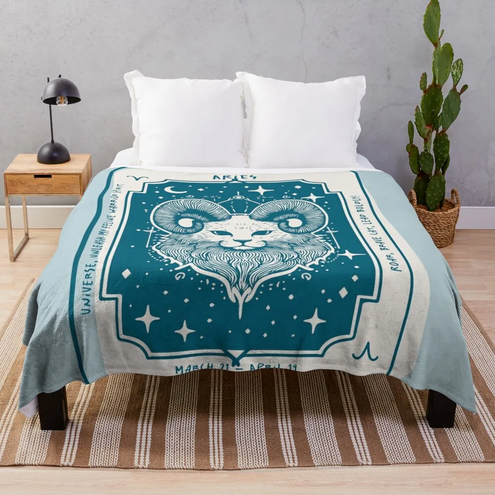 

Aries Cat. Horoscope and astrology. Throw Blanket Winter beds for winter Decorative Sofas decorative Blankets