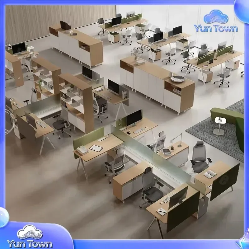 for 2026 Office Cubicle for 4 Person Computer Workstation for Staff Work Desk for Office Workstation for Modular Office