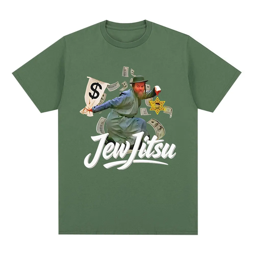 Jew-Jitsu Jewish Judo Karate Martial Arts Funny Meme T-Shirt Men Women Fashion Humor T-shirts Casual Cotton Short Sleeve T Shirt