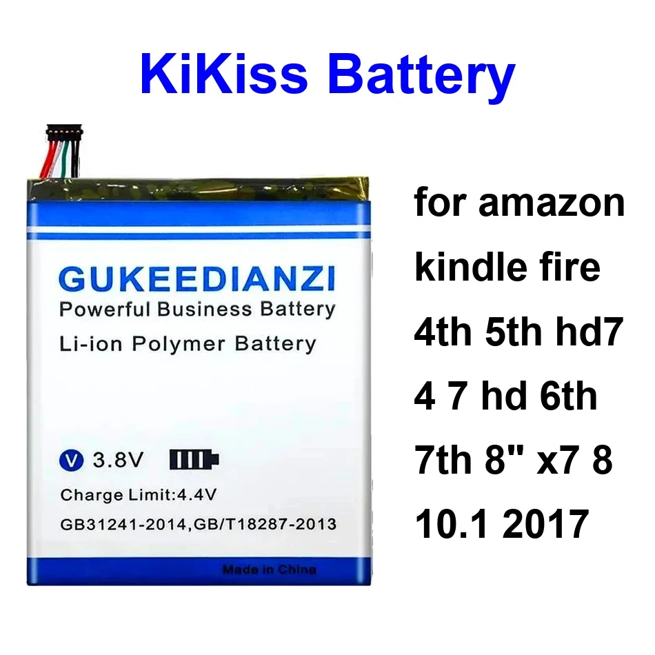 

Battery For Amazon Kindle Fire 4TH 5TH HD7 4 7 HD 6TH 7TH 8" X7 8 10.1 2017 26S1018 S12-T1 26S1015 Without Iron Sheet