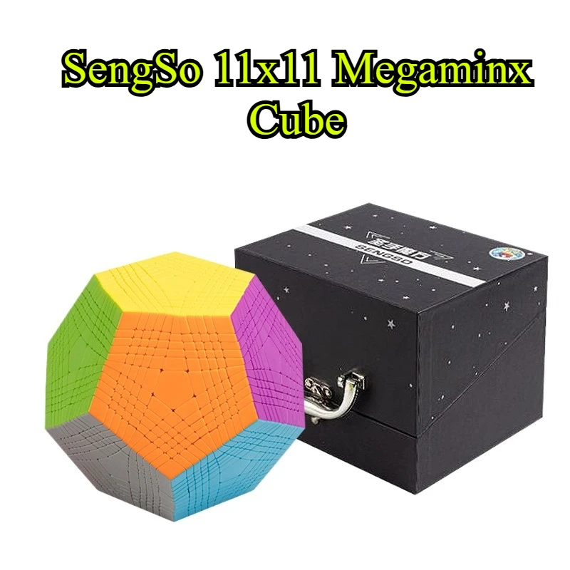

SengSo 11x11 Megaminx Cube Magic Speed Cube Stickerless Puzzle Shengshou Dodecahedron 12 Faces Professional Toys Gifts