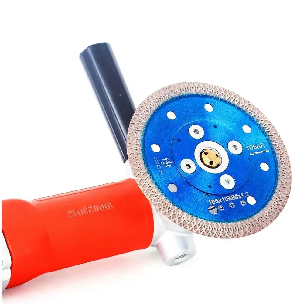 Lama per sega diamantata da 105 mm/115 mm/125 mm super sottile con flangia per il taglio di piastrelle in gres porcellanato
