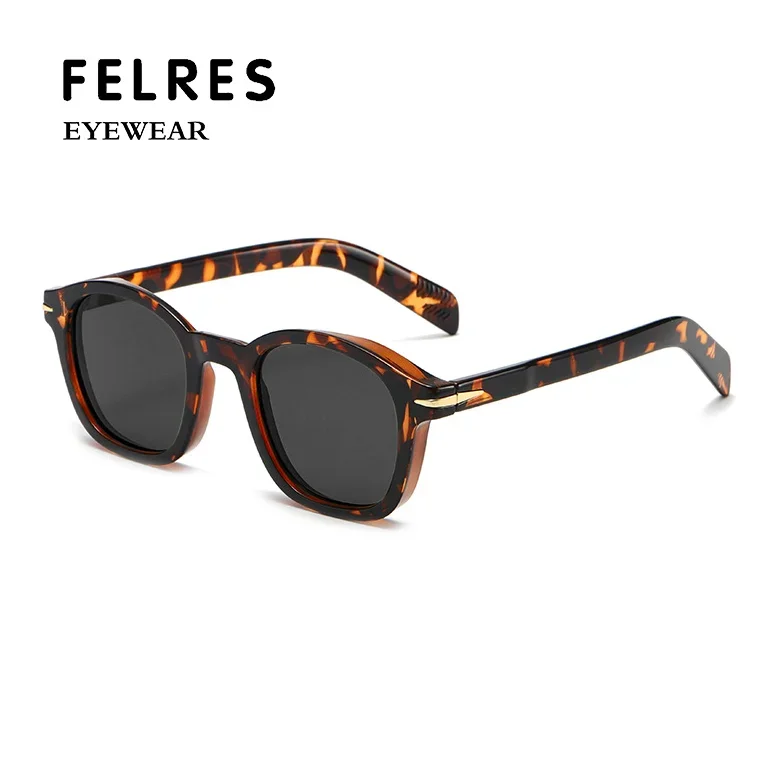 Men Women Square Frame Tinted Nearsighted Eyeglasses Prescription Glasses Fashion Sunshade Myopia Sunglasses -1.25 -1.50 FELRES