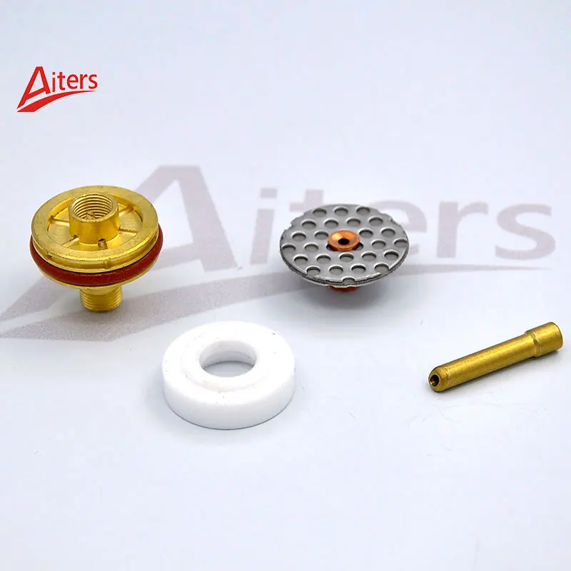 

Комплект из 5 стеклянных колпачков WP17/18/26 TIG с большой отдельной газовой линзой и соединителем для экономии газа, аксессуары для сварочных горелок TIG