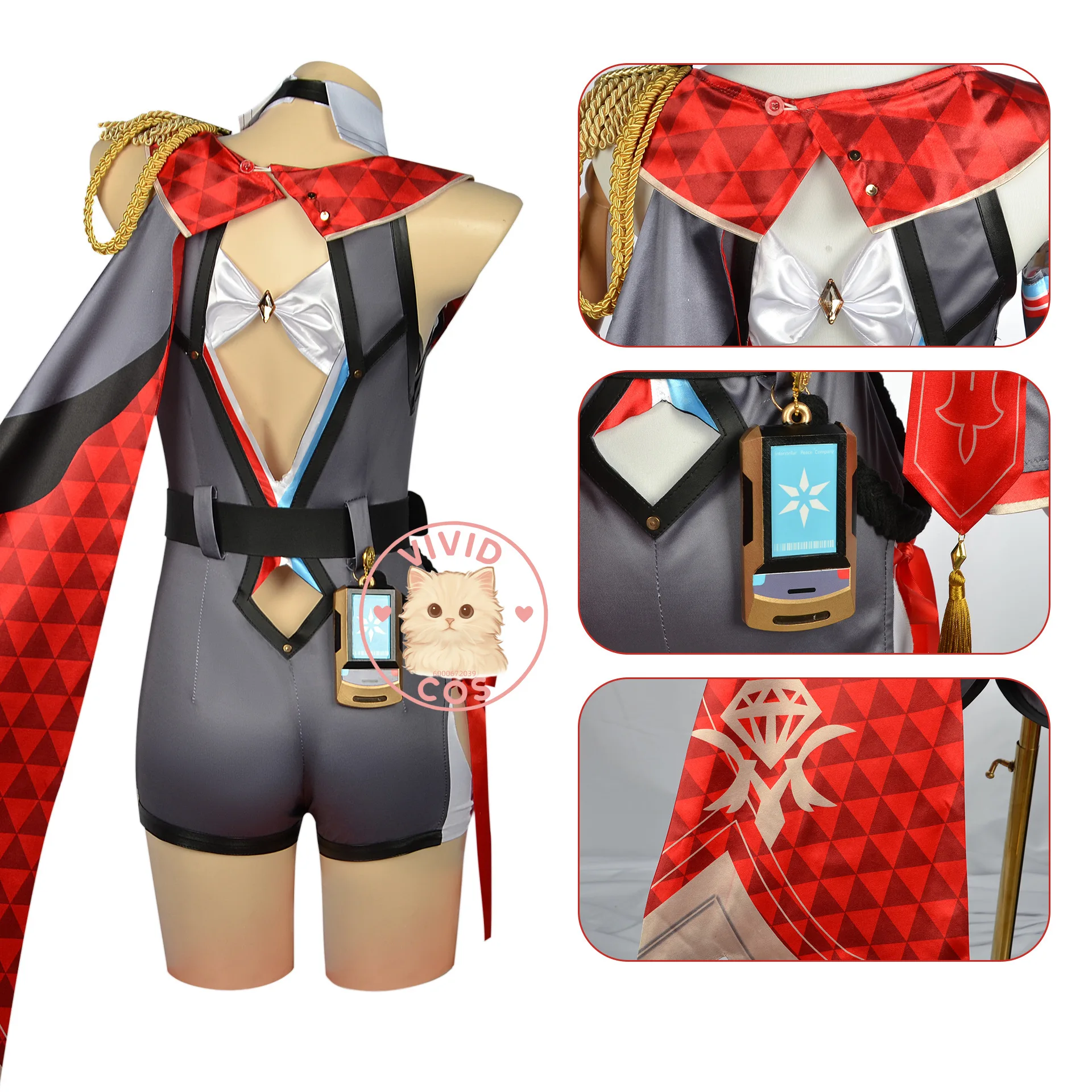 Honkai: Star Rail Topa Anime-style Games Cosplay Costume Halloween-themed Includes Key Garments and Accessories for Woman Chic