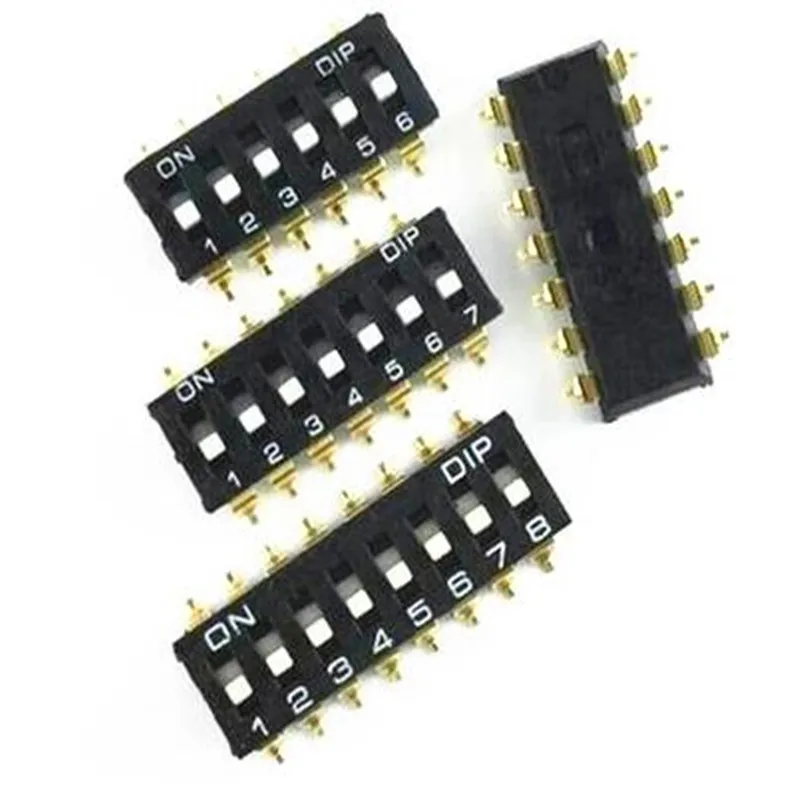 IC type SMD  switch 2.54MM pitch  2/3/4/5/6/7/8 / 10P-bit  Flat SMD  switch