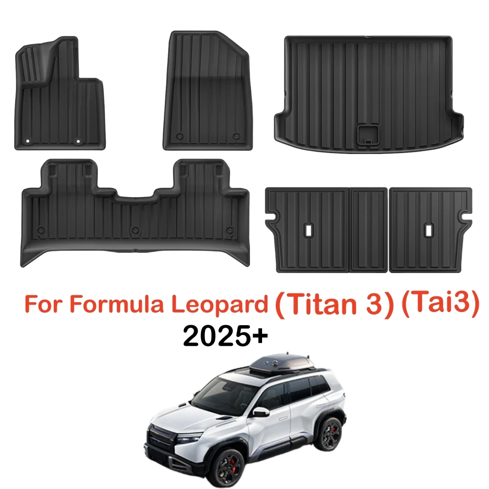 Fußmatten Teppiche für Formula Leopard Tai 3 (Titan 3) Leopard 3 2025 2026 Allwetter-Bodenauskleidungen Kofferraummatte Anti-Kick-Pad – Detail 1