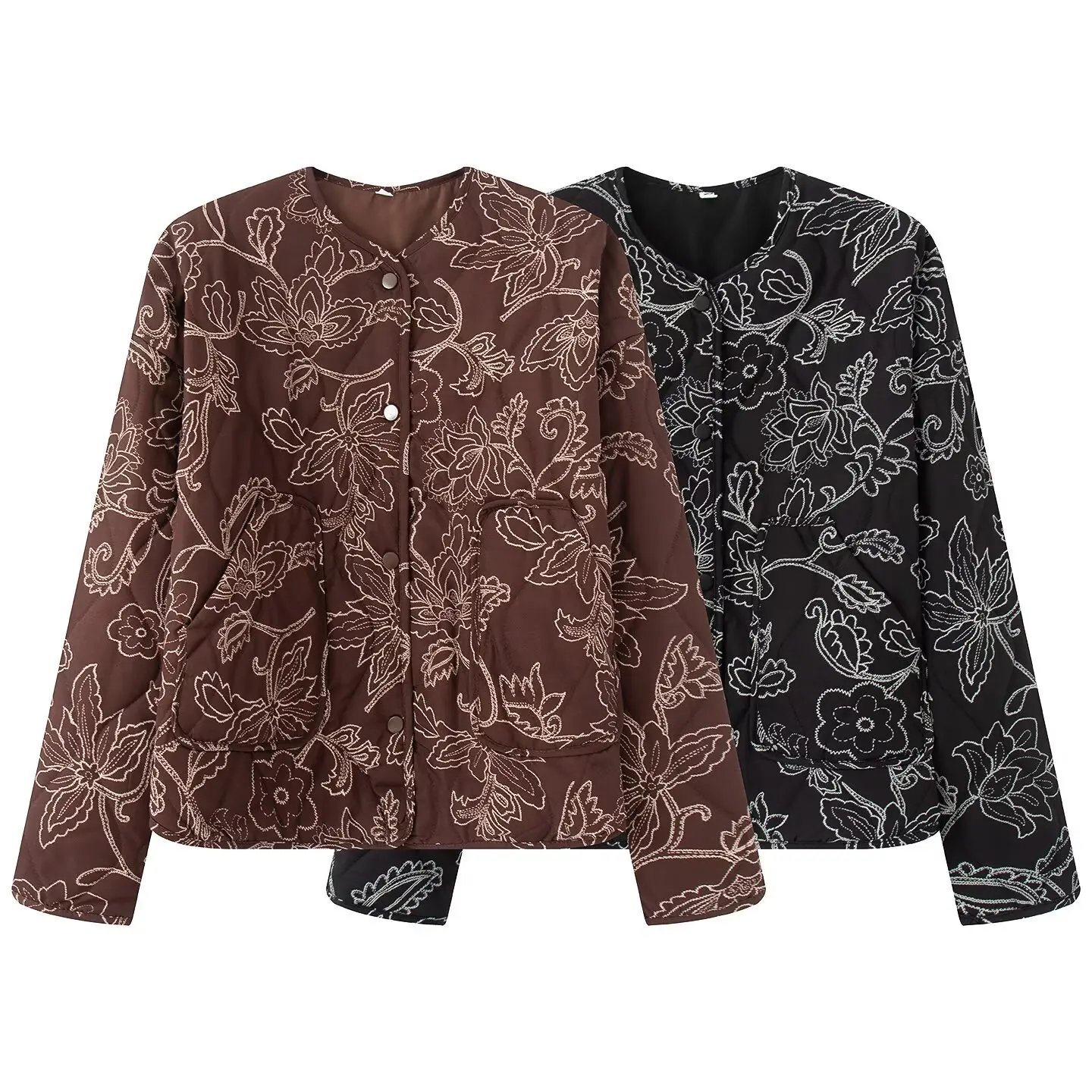 

Retro European And American Women's Cotton Jacket Embroidered Quilted Vest New Autumn Fashion Trade Outerwear