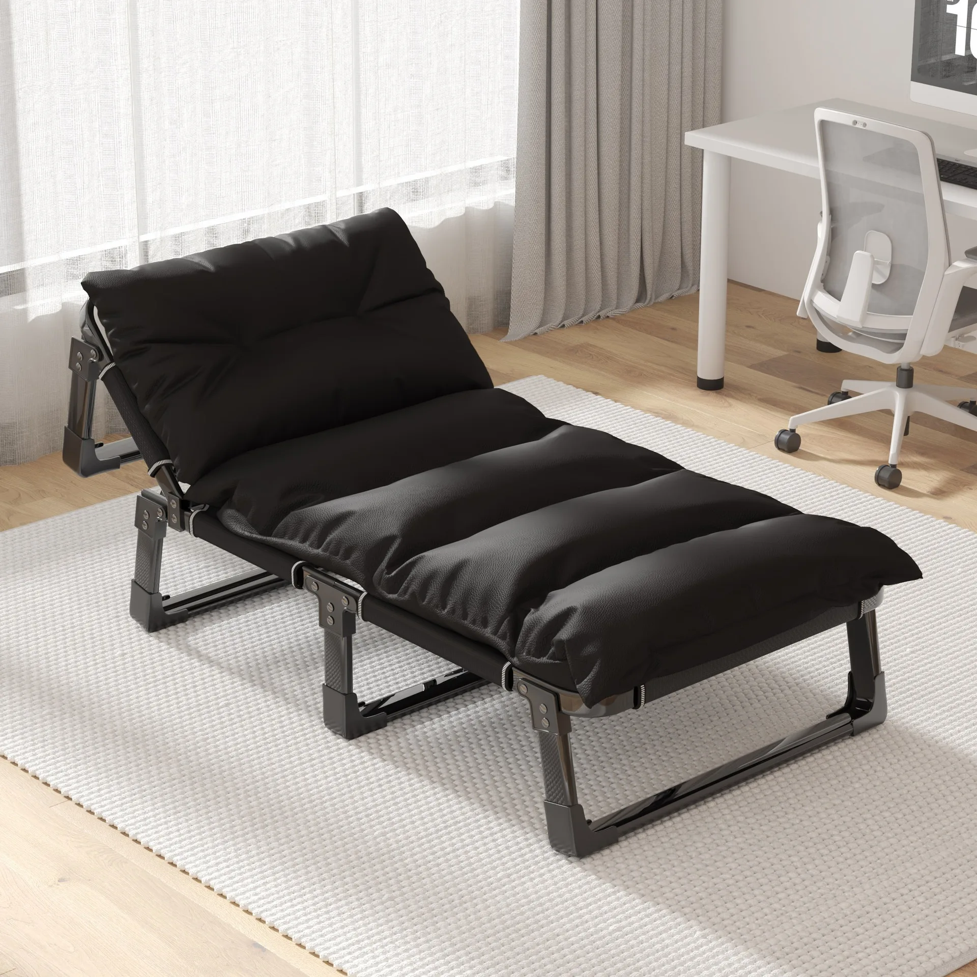 Customized lunch break, single folding bed, small workstation, sitting and lying dual-purpose chair, household portable small be