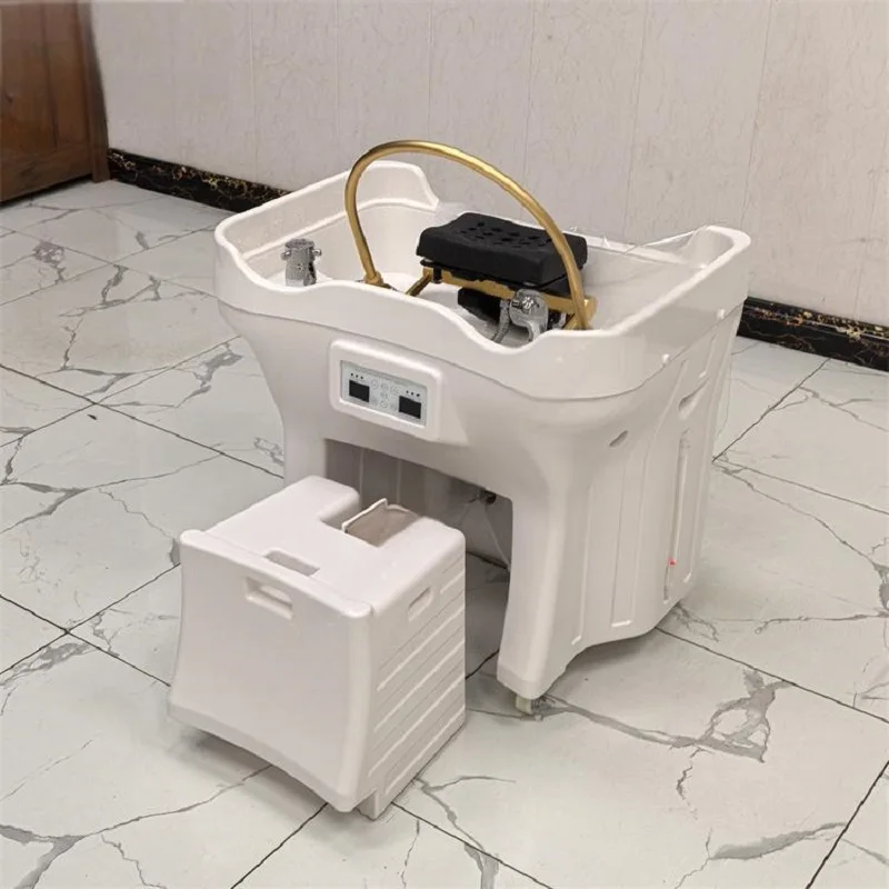 Newest Mobile Minimalistic Shampoo Chais Hairdressing Water Circulation Shampoo Chairs Beauty Head Spa Chuveiro Furniture