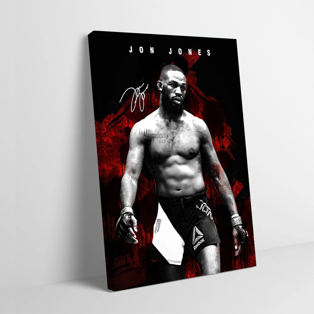 Jon Jones Boxer Fighter Printing Poster Customizable Pictures Wall Art Canvas Painting for Modern Home Decoration Ornaments Room