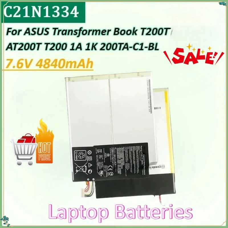

Высококачественные аккумуляторы C21N1334 7,6 В, 4840 мАч, аккумулятор для планшета ASUS Transformer Book T200T 200TA-C1-BL T200TA T200 1A 1K