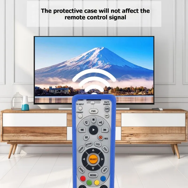 FBIL-Silicone Protective Case For Directv RC65R RC66RX 4 HDTV Receiver Anti-Slip Shockproof Cover(Blue)