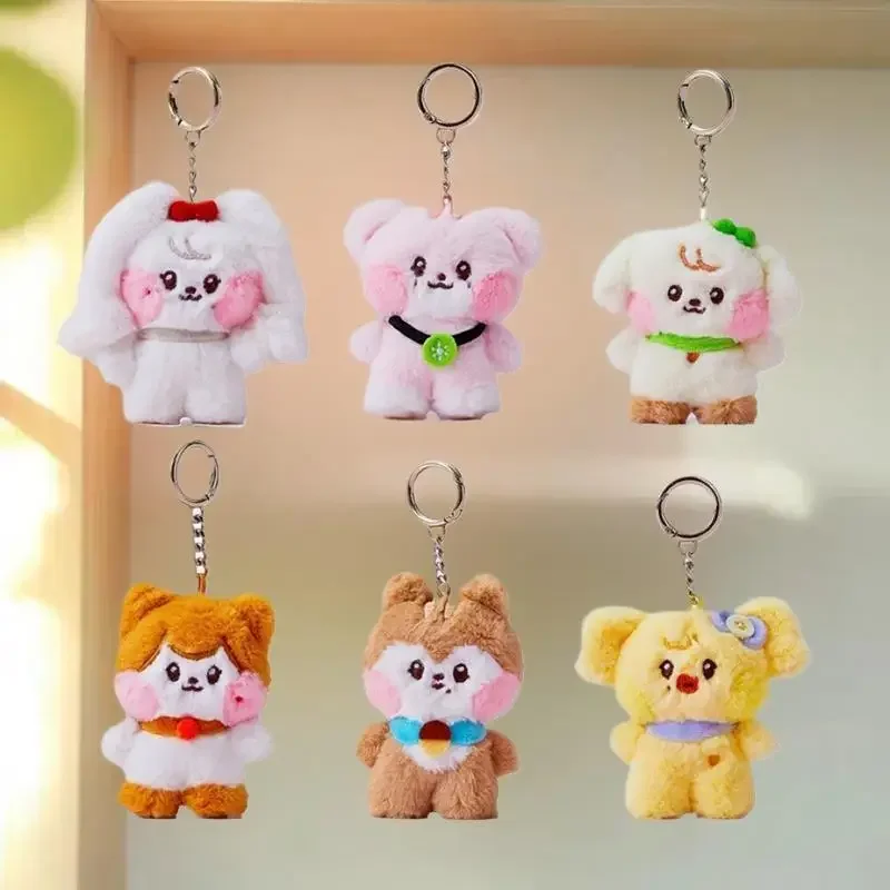 Adorable Plush Doll Keychain of K-pop Girl Group, Bag Charm, Backpack Decoration, Cute Stuffed Toy, Ideal Gift