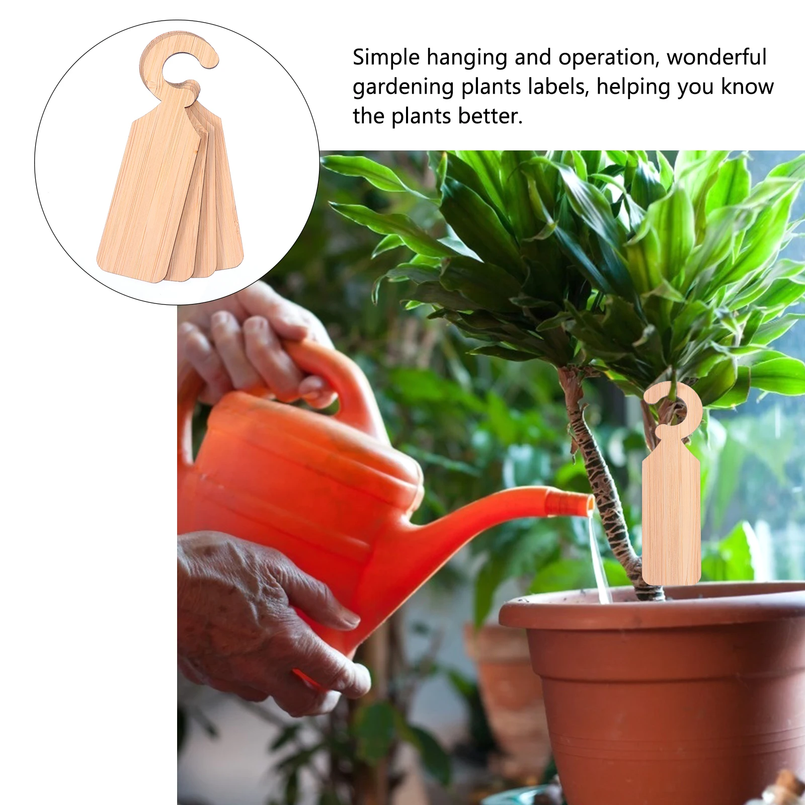 

20pcs Bamboo Plant Tags High Quality Reusable Handwritten DIY Gardening Labels Simple Appearance Creative Stylish Easy Save