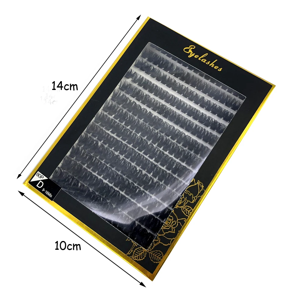 HBZGTLAD 100/280 clusters 30D 40D 60D 80D 100D D Curl Individual Lashes Extensions Natural Soft DIY False Eyelashes For Makeup