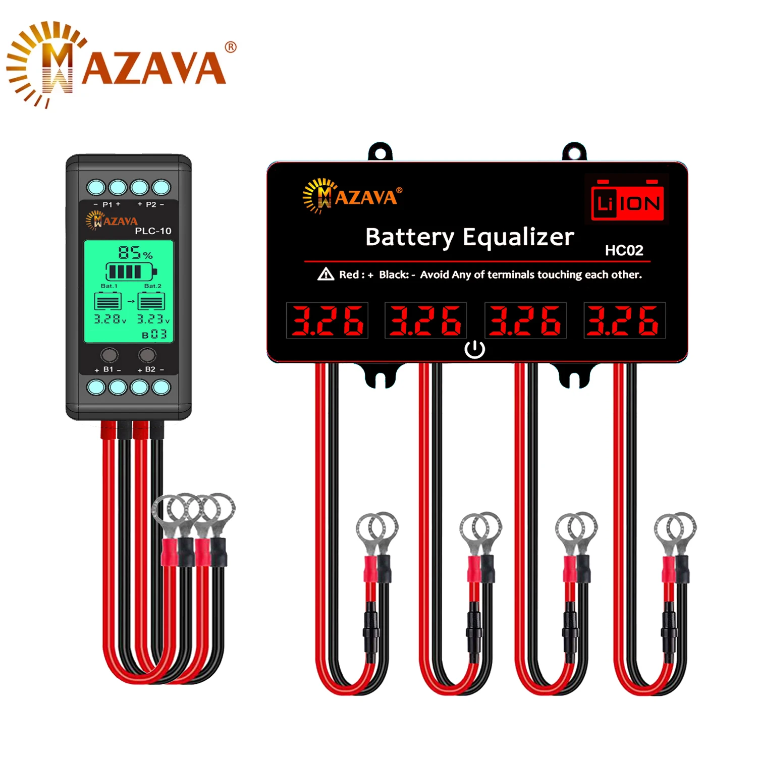 MAZAVA Battery Equalizer PLC-10 2S 2X3.2V HC02 4S 4 X 3.2V Active Balancer Lifepo4 Pack Lithium iron phosphate BMS Charge