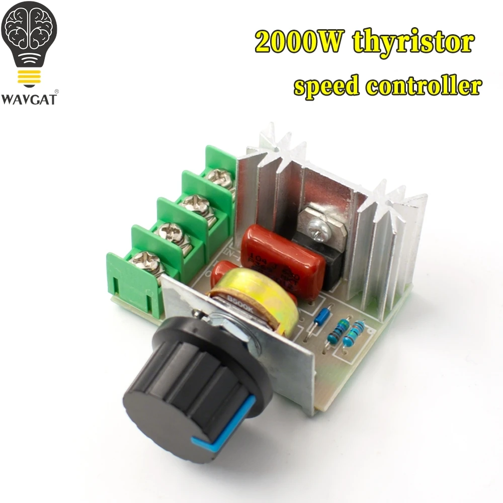 AC 220V 2000W SCR Voltage Regulator Dimming Dimmers Motor Speed Controller Thermostat Electronic Voltage Regulator Module
