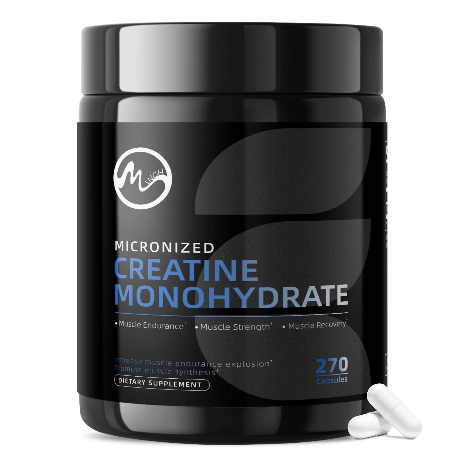 Minch Creatine Monohydrate Capsules 1000mg Creatine Muscle Builder Post Workout Gain Strength Build Muscle for Men & Women