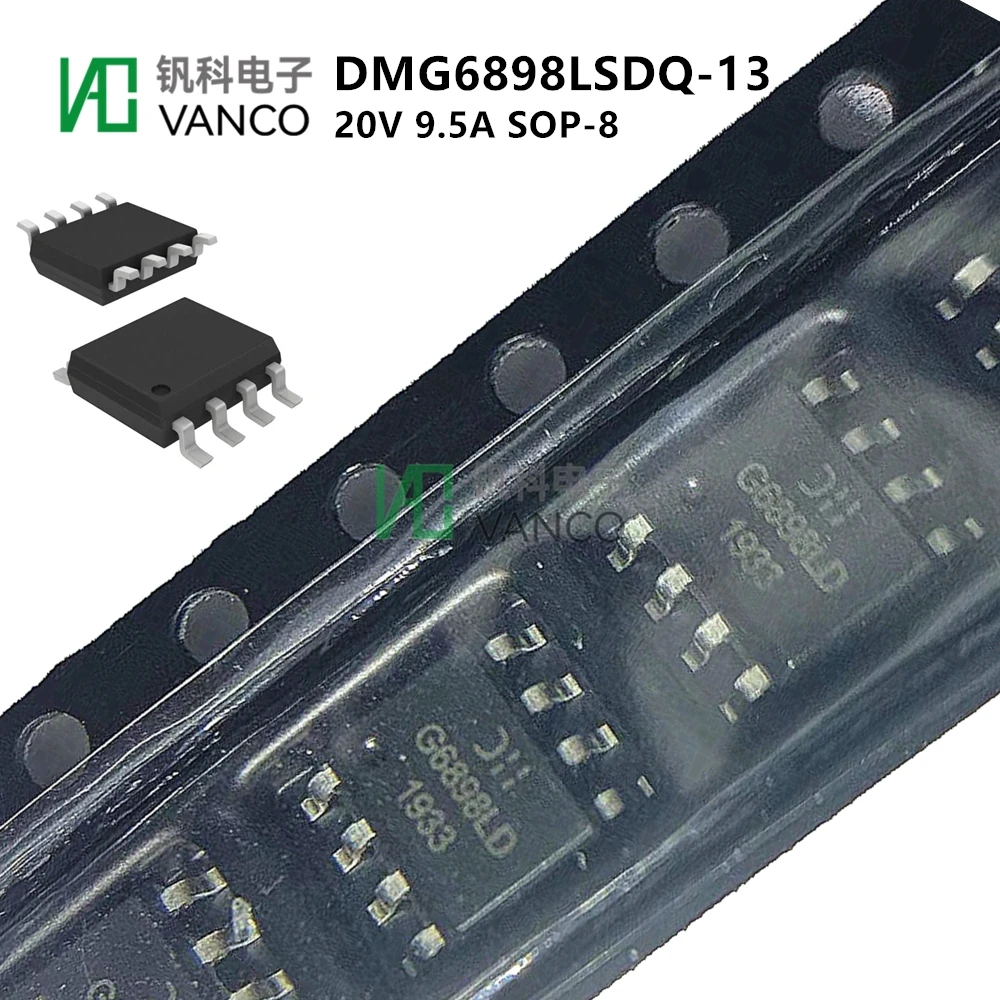 Pcs Kit 10 DMG6898LSDQ-13 MOSFET 2N-CH 20V 9.5A 8SO Em Sctock