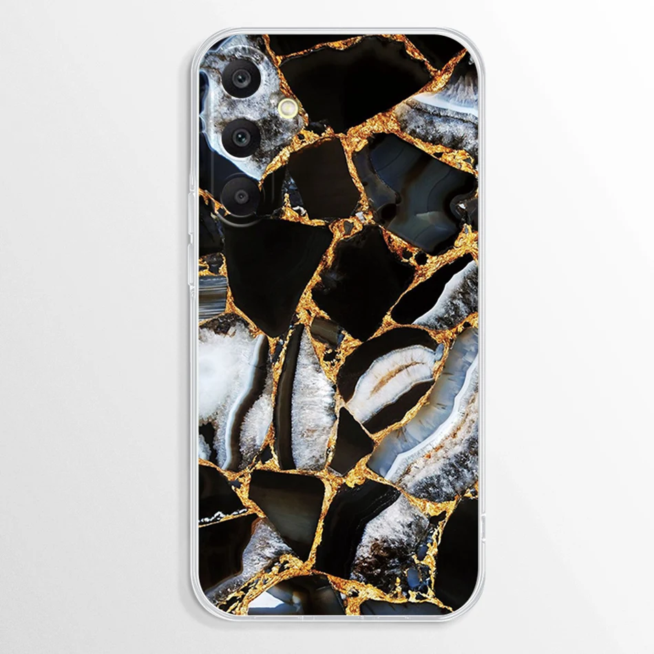 For Samsung Galaxy A25 A35 A55 5G Case Fashion Marble Clear Soft TPU Silicone Cover For Samsung SM-A256B SM-A356B A 55 5G Bumper