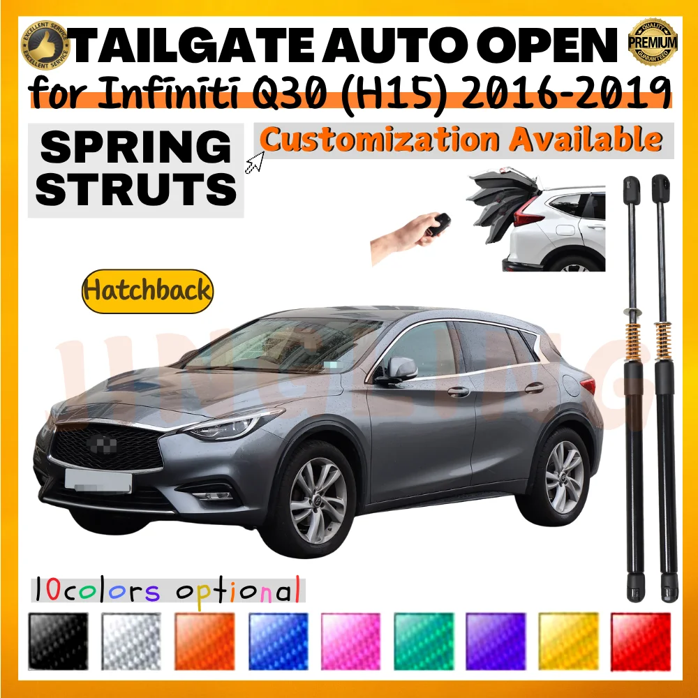 

Qty(2) Trunk Struts with Spring for Infiniti Q30 QX30 (H15) Hatchback 2016-2019 Rear Tailgate Boot Lift Supports Shock Absorbers