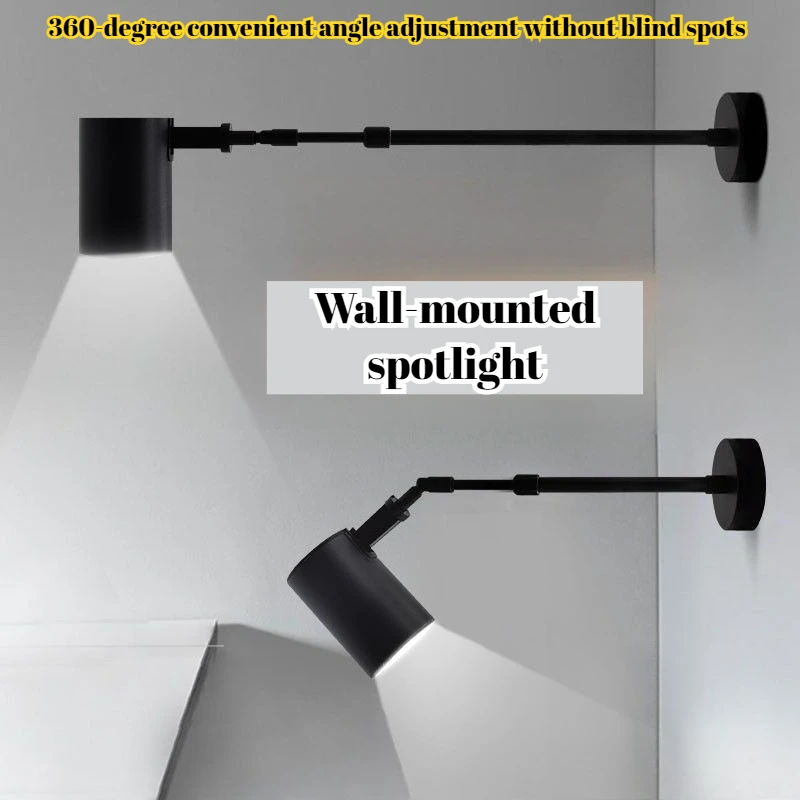 

Modern Adjustable Ceiling Wall Lamps Aluminium Long Arm Telescopic LED Spotlights Gallery Picture Wall Decor Light Fixture