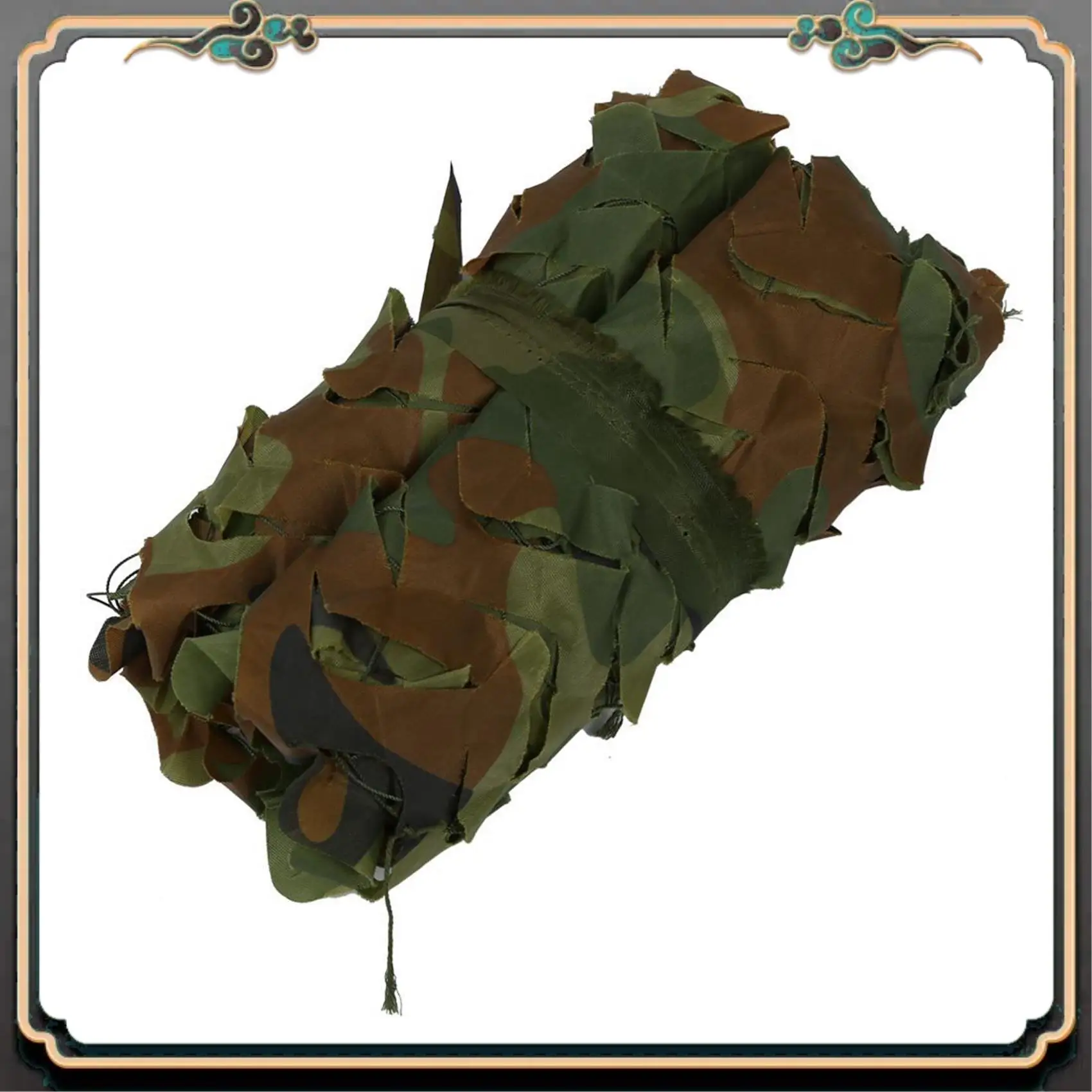 

Premium 2Pcs 1Mx2m 39X78inch Woodland Camouflage Camo Net Cover Hunting Shooting Camping Army