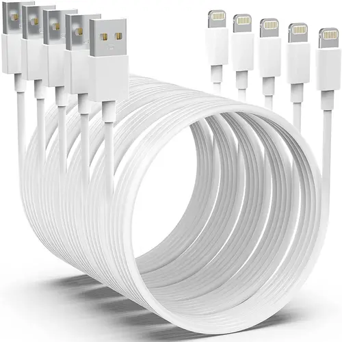 Imagen 1 del producto Paquete de 5/1 paquete/3 paquete Cable Lightning Cable cargador de Iphone para Iphone 14 13 12 11 Pro Max XS 8 SE Ipad carga rápida certificado MFI