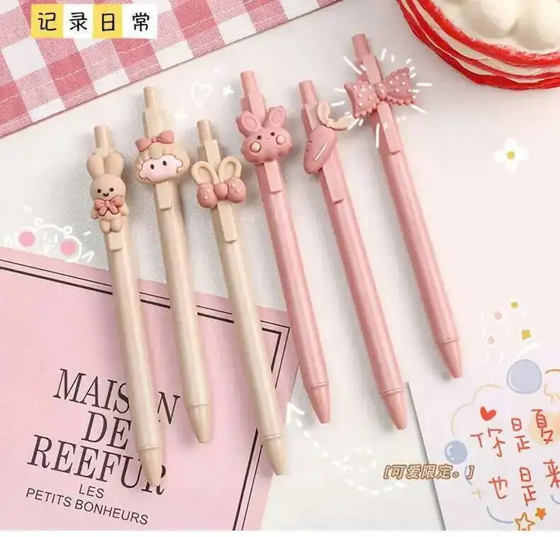 1-teiliger Lytwtw's süßer Gelstift, kreativer Hase, Schleife, Presse, Büro, Geschenk, Schulbedarf, Schreibwaren, Kawaii, lustige Stifte – Detail 17