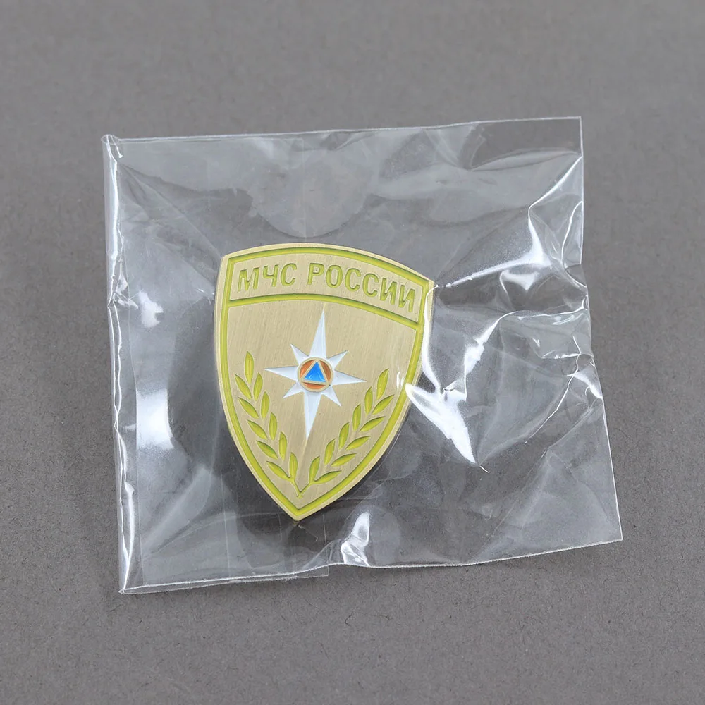 Russische EMERCOM Emaille-Pins Russland MChS Ministerium für Notfälle Broschen Schild-Abzeichen Rucksack Kleidung Geschenk für Militärfans – Detail 12