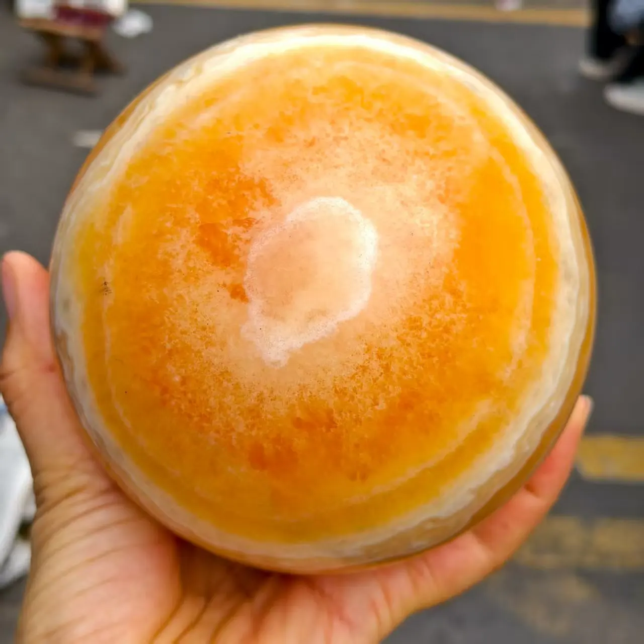 Natural Honey Calcite, Crystal Quartz Energy Balls, Hand-Polished And Polished, Home And Office Decoration, Demagnetization, Div