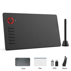 VEIKK A15Pro 10X6 Inch Graphics Tablet Digital Pen Tablet Phone Drawing Tablet Tilt OTG Battery-Free Stylus for Android Window