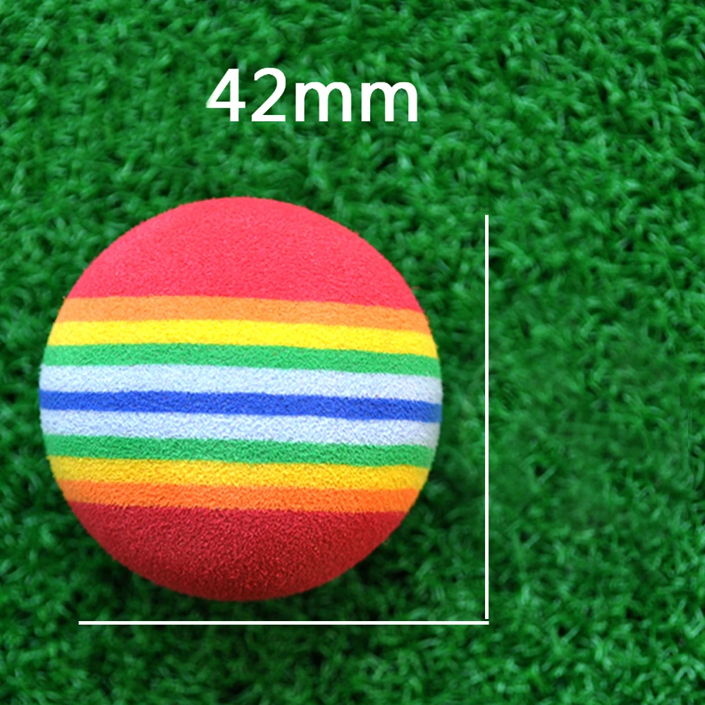 Nowy 10 sztuk/partia Golf gąbka miękkie Rainbow piłki Golf Swing szkolenia piłki gąbka pianka Golfer/tenis gąbka golf...