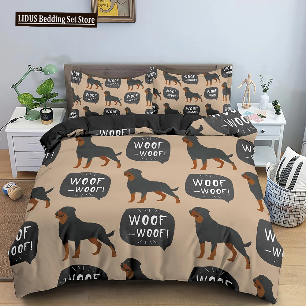 

Dachshund Dog Bedding Set Cute Colorful Puppy Duvet Cover Cartoon Polyester Quilt Cover Pet Dog Home Textiles King Queen Size