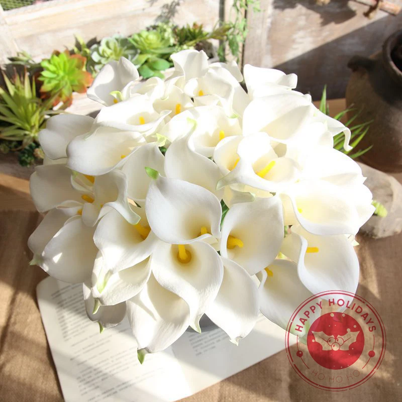 14.3inch Multicolored PU Mini Calla Imitation Flowers Fake Flower Wedding Birthday Holiday Scene Layout Fake Flower Wholesale