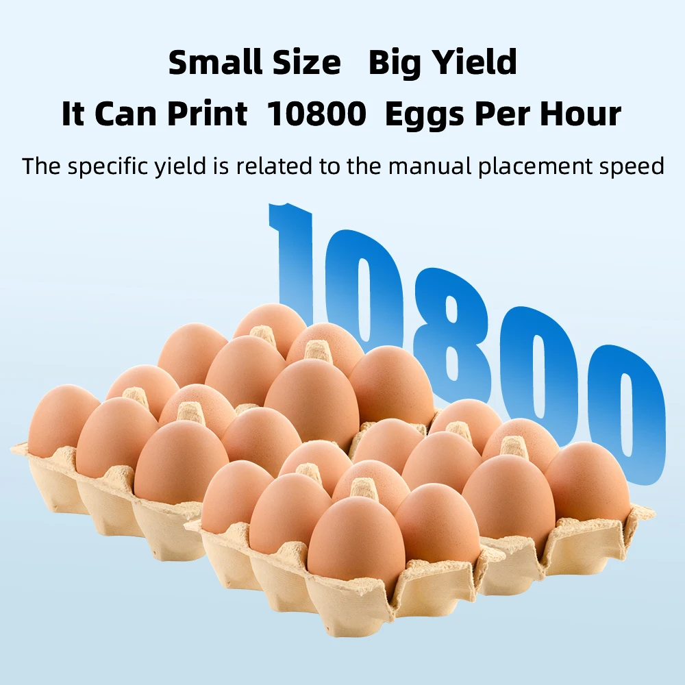 WILLITA Single Head Egg Coding Machine Screen Model Auto Inkjet Printer Prints 30 Eggs At Once Printing Various Content