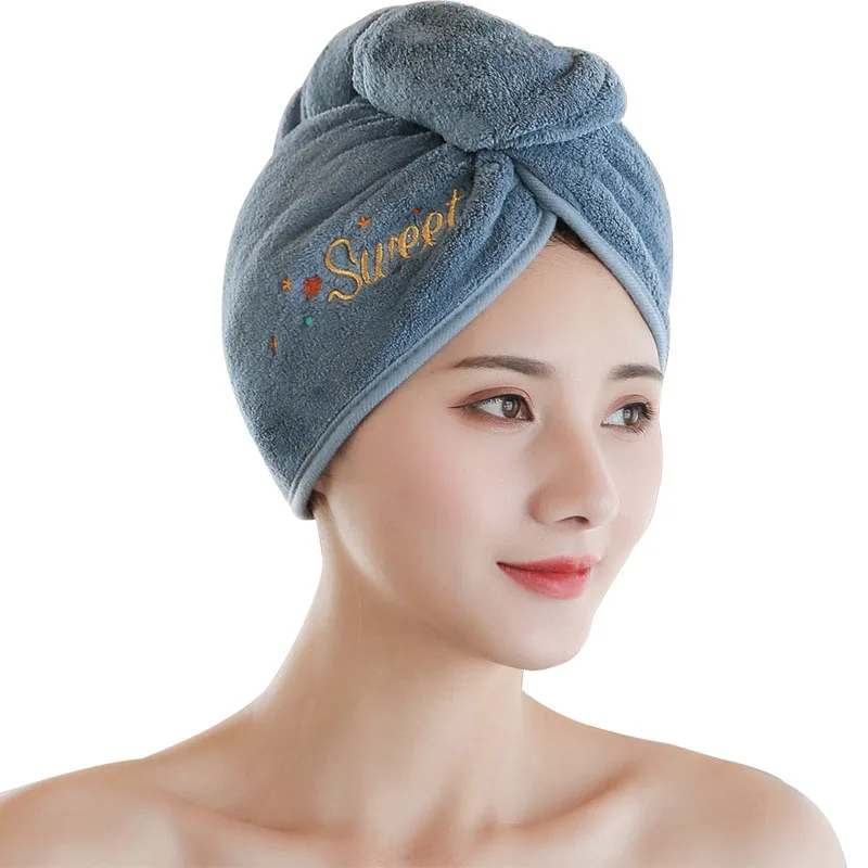 1PC Soft Dry Hair Cap Absorbent Quick-drying Wiping Hair Towel Bag Turban Shower Cap Cute Long Hair Dry towel With Girl Shampoo