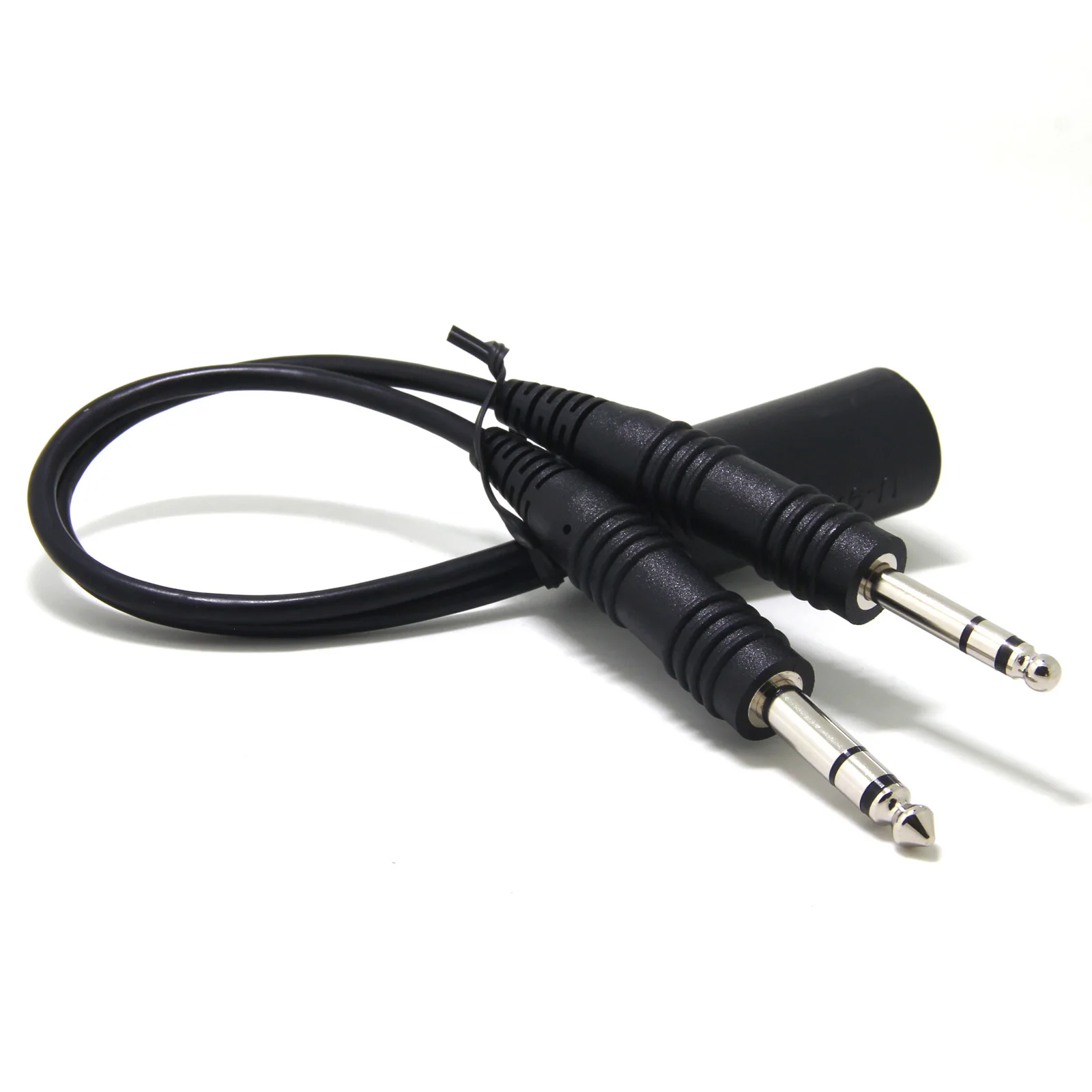 Helicopter Headset U-174/U 7.1mm Plug to Dual GA Plugs Aviation Headphone Adapter Cable with 6.35mm and 5.2mm Plug for Pilot Air