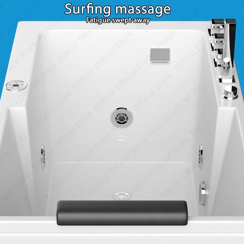 Premium Quality Household Bathtub Acrylic Tub With Dual-side Skirt Left Skirt, Multi Functional Soaking Bath, Bathroom Furniture