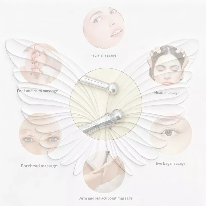 1/3PC Acupuncture Double Head Face Ear Massage Tool Steel Acupressure Pen Ear & Body Acupoint Probe For Muscle Soothing