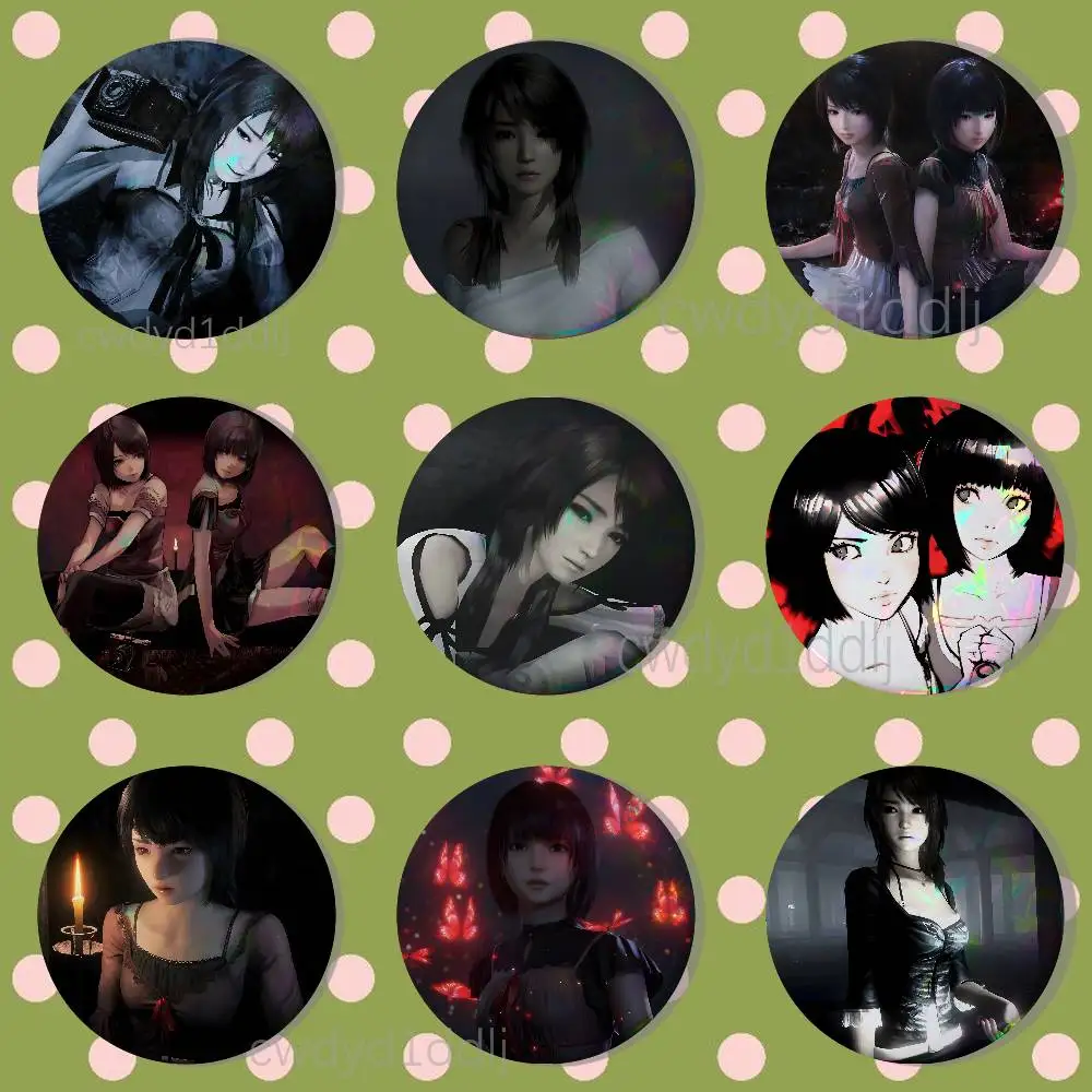 

F-Fatal F-Frame 2 Remake Button Pins Cartoon Badge Round Brooch on Backpack Accessories Jewelry Gift for Friend