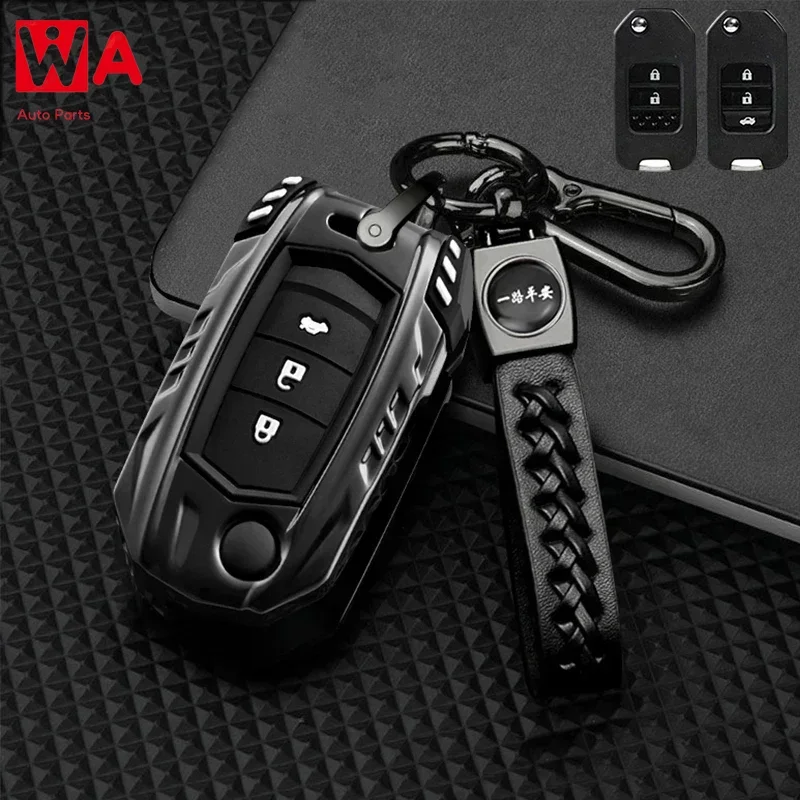 

Zinc Alloy Key Cover Case 360 Degree Full Protect For Honda CivIc HRV CRV XRV Crider Odyssey 2015-2018 Remote Key Protection