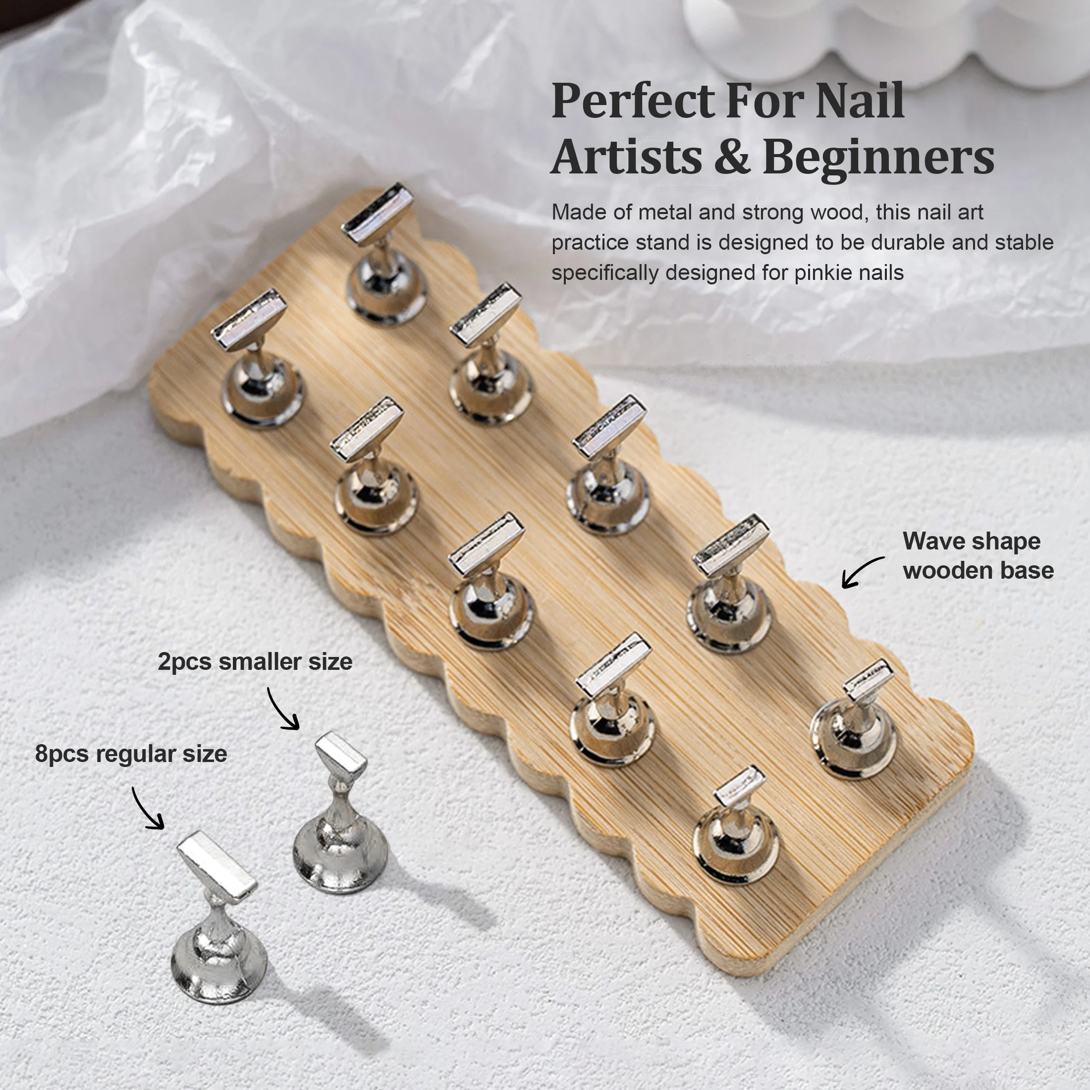 10 szt. Szachowa Tablica Magnetyczny Uchwyt na Paznokcie Sztuczne Końcówki do Paznokci Stojak do Ćwiczeń Srebrny Lakier UV Żelowy Półka Ekspozycyjna Narzędzia do Paznokci