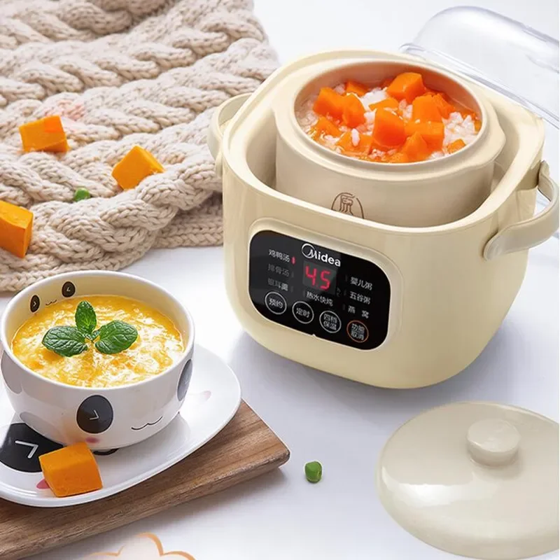 220V 0.8L Ceramic  Slow Stewer Household Multi Baby Food Porridge Dessert Cooker Stewing Cooking Pot