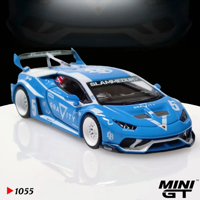 

MINI GT 1/64 # 1055 Lamborghini Hurricane литая под давлением модель автомобиля из сплава, игрушка в подарок для мальчиков, украшение для коллекции для взрослых.