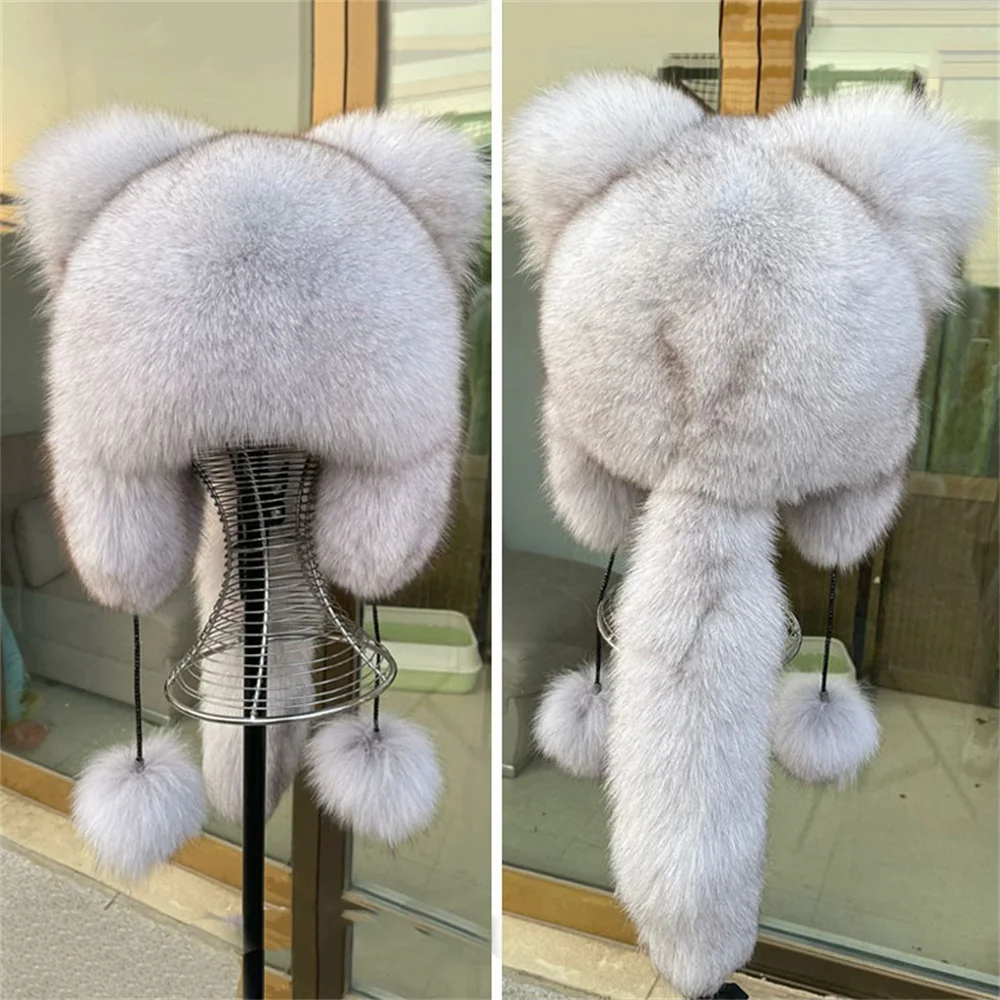 chapeau-100-fourrure-de-renard-veritable-pour-femme-style-ushanka-russe-aviateur-trappeur-pour-le-ski-et-la-neige-avec-cache-oreilles-chaud-pour-l'hiver-en-fourrure-de-raton-laveur