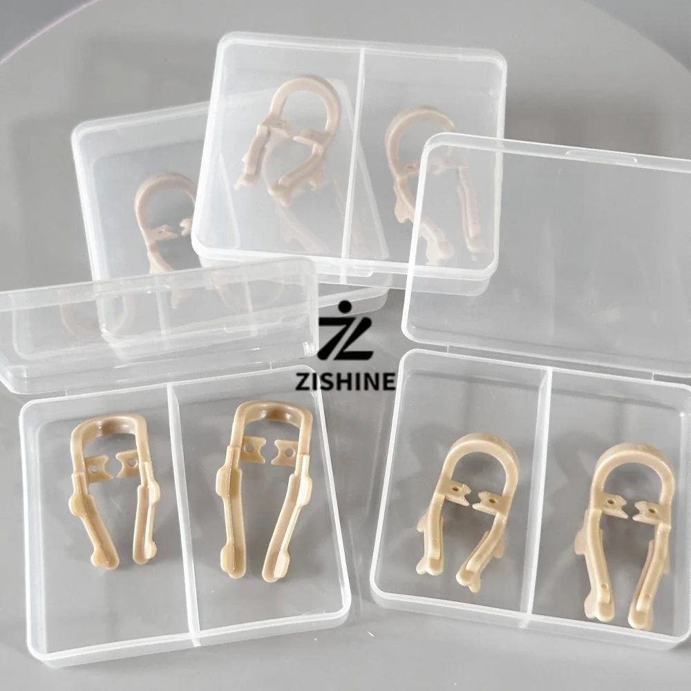 2/4 Boxes Dental Distal Extension Rubber Dam Clamp Resin Cantilever Endodontic Barrier Clamps Large Small Set with Storage Box