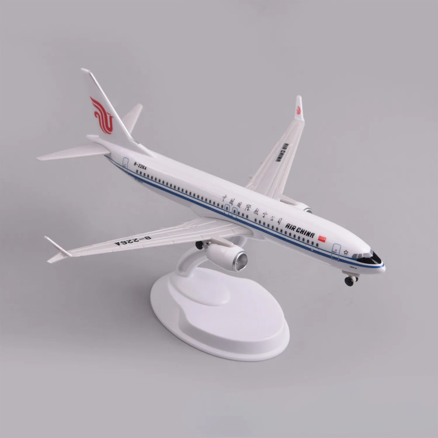 20cm Plastic Model Plane Air China B737max8 Collectible Aircraft Model Kit with Stand for Aviation Enthusiast Gift or Plane Toy view 2