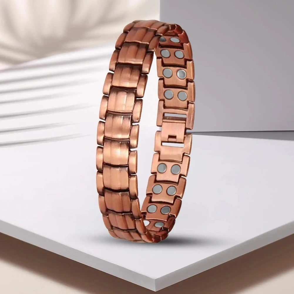 Men's Purple Copper Magnetic Therapy Bracelet for Exercise, Running, Joint Pain Relief, Jewelry